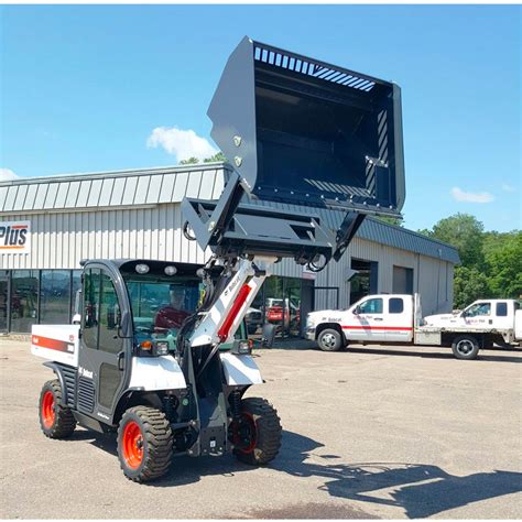 skid steer loader bucket size|high dump bucket skid steer.